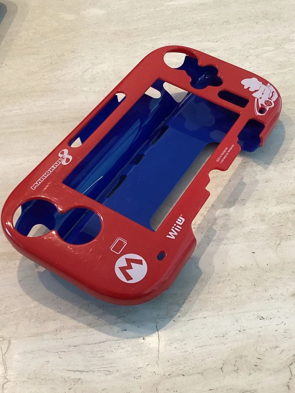 Nintendo Mario Kart 8 Wii U GamePad Protector Red Blue Case Hori 2014 Vintage